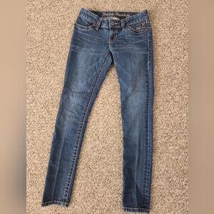 Harley Davidson Y2K Low Rise Skinny Jeans‎ Thick Stitching Sz 4